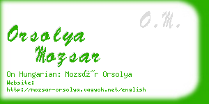 orsolya mozsar business card